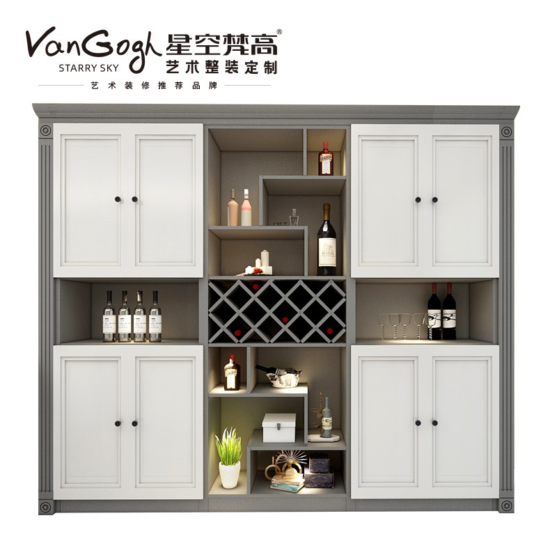 【星空梵高】現(xiàn)代簡(jiǎn)約整體定制酒柜 布魯塞爾·英式門芯-2酒柜