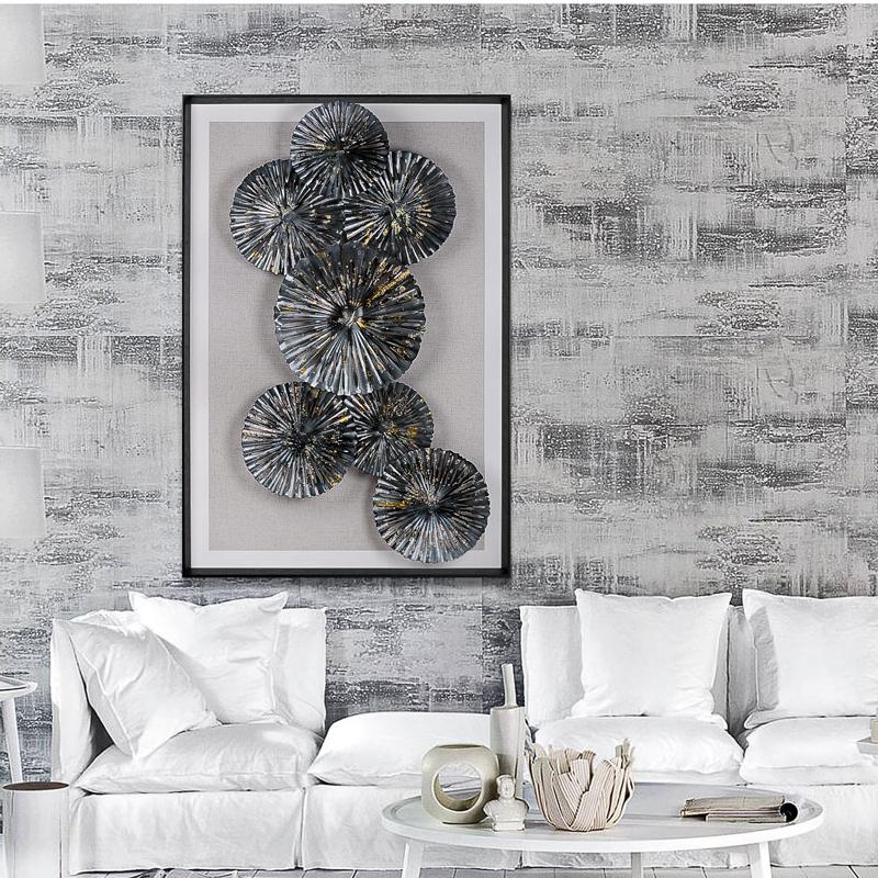 玄關(guān)裝飾畫(huà) 工業(yè)風(fēng)客廳沙發(fā)軟裝實(shí)物 立體手工鐵藝金屬酒店壁飾