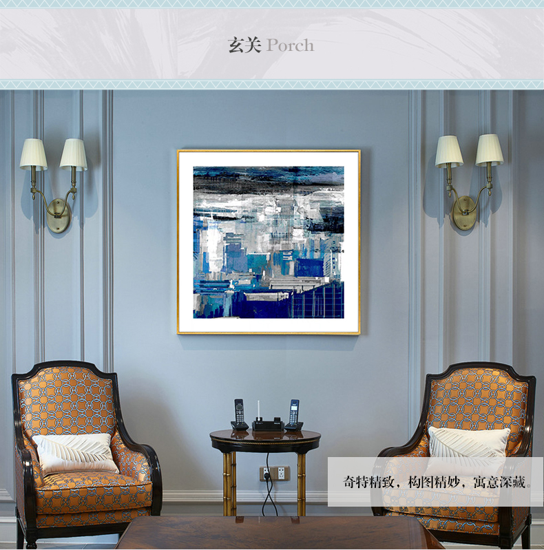 抽象晶瓷工藝畫 客廳裝飾畫 樣板房掛畫 玄關(guān)晶瓷畫 純手繪油畫 凌痕