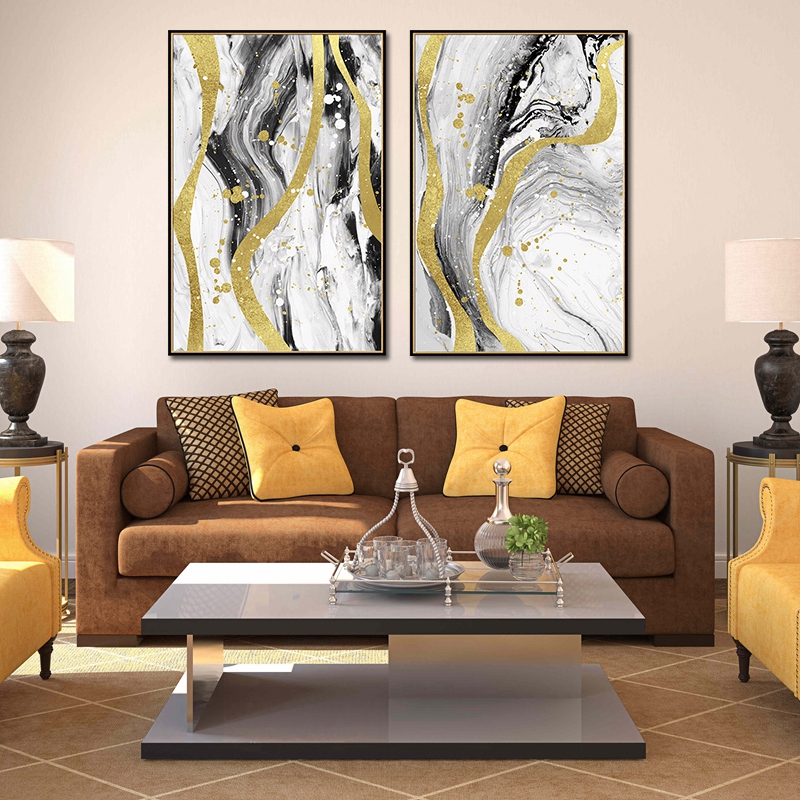 現(xiàn)代簡約抽象裝飾畫 辦公室樣板間沙發(fā)背景墻客廳臥室壁掛畫 晶瓷畫