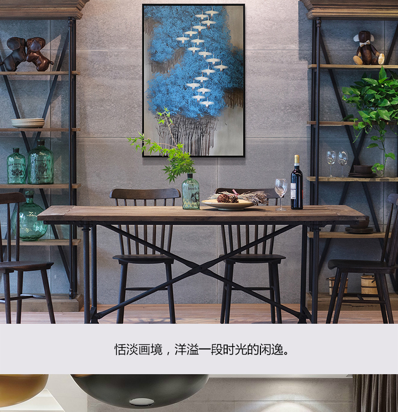 現(xiàn)代簡(jiǎn)約抽象畫(huà) 客廳掛畫(huà)臥室藝術(shù)裝飾畫(huà) 手繪油畫(huà)  白雁過(guò)林