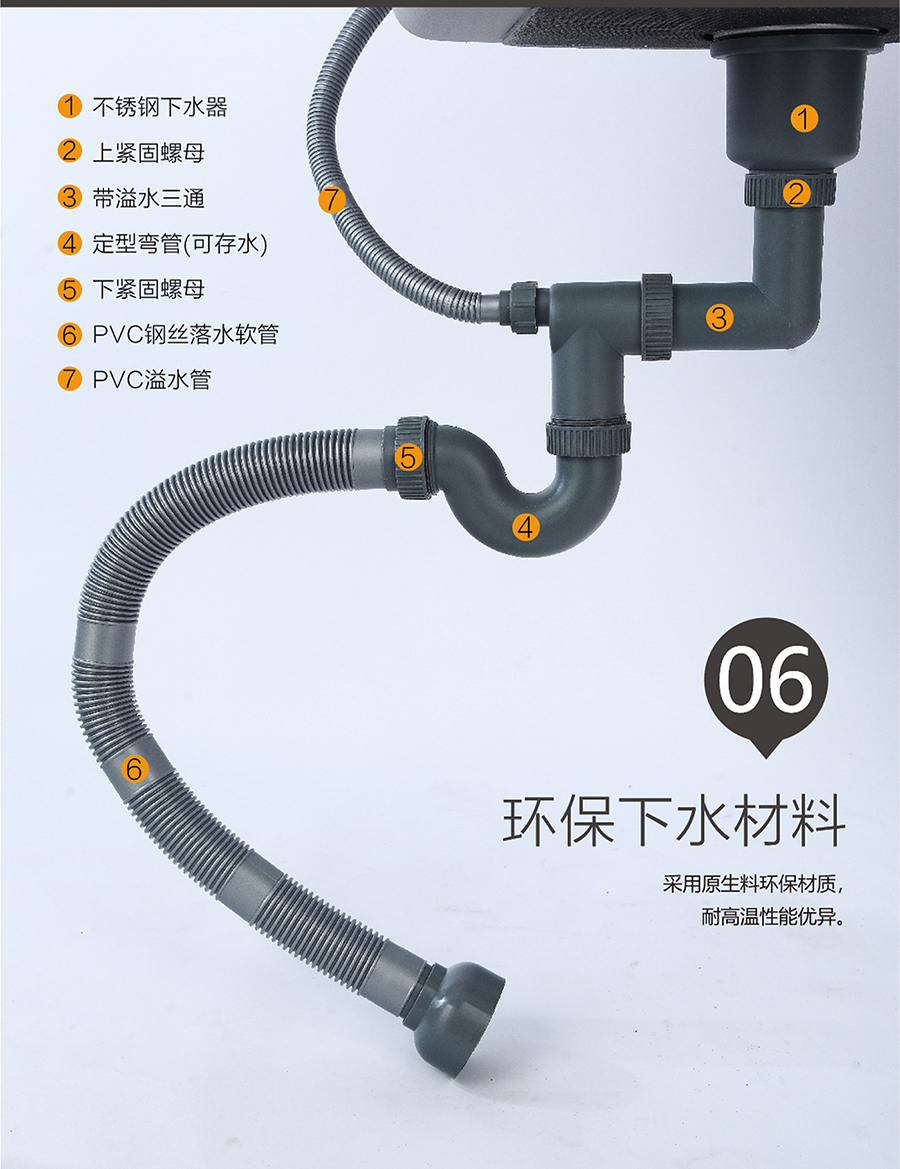 廚房雙槽水槽 304不銹鋼加厚水槽