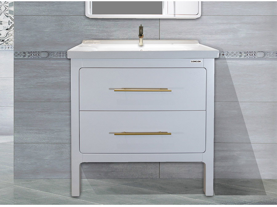 落地式陶瓷浴室柜,現(xiàn)代簡約實(shí)木浴室柜,GOHGOH浴室柜