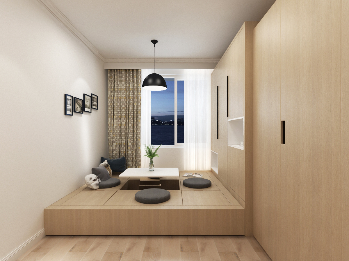 淡遠裝飾窗邊臥榻